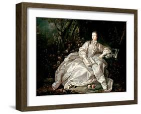 Madame De Pompadour (1721-64)-Francois Boucher-Framed Giclee Print