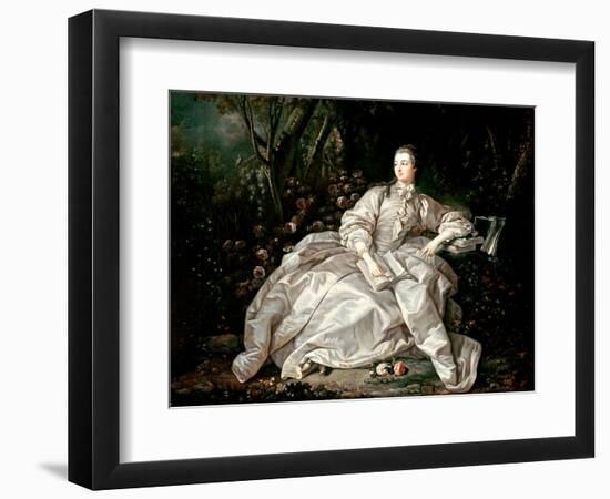 Madame De Pompadour (1721-64)-Francois Boucher-Framed Giclee Print