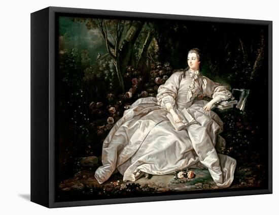 Madame De Pompadour (1721-64)-Francois Boucher-Framed Stretched Canvas