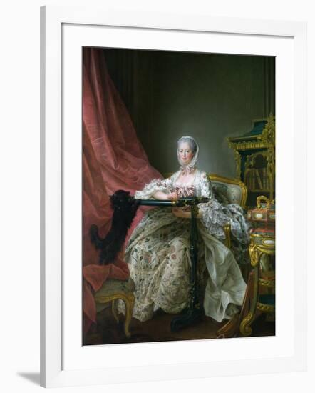 Madame De Pompadour, 1763-64-Francois-Hubert Drouais-Framed Giclee Print