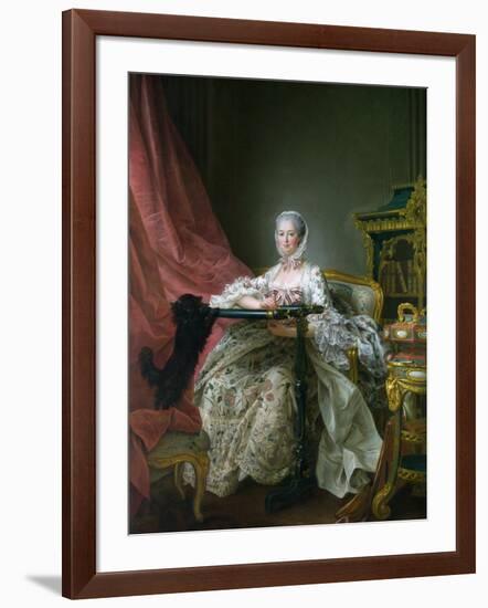 Madame De Pompadour, 1763-64-Francois-Hubert Drouais-Framed Giclee Print