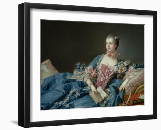 Madame De Pompadour, C.1758-Francois Boucher-Framed Giclee Print