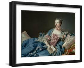 Madame De Pompadour, C.1758-Francois Boucher-Framed Giclee Print