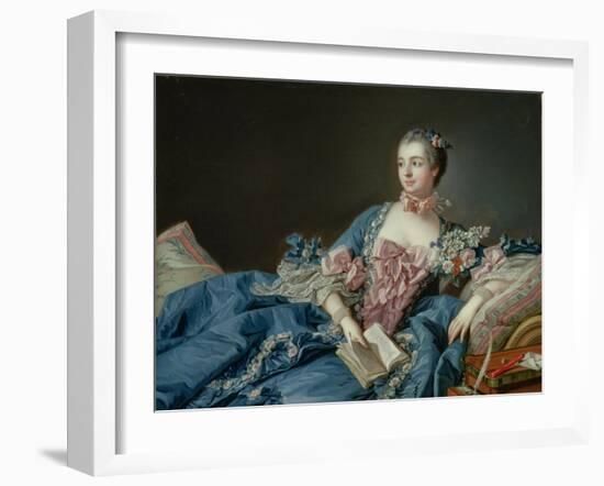 Madame De Pompadour, C.1758-Francois Boucher-Framed Giclee Print