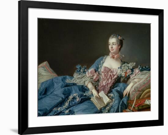 Madame De Pompadour, C.1758-Francois Boucher-Framed Giclee Print