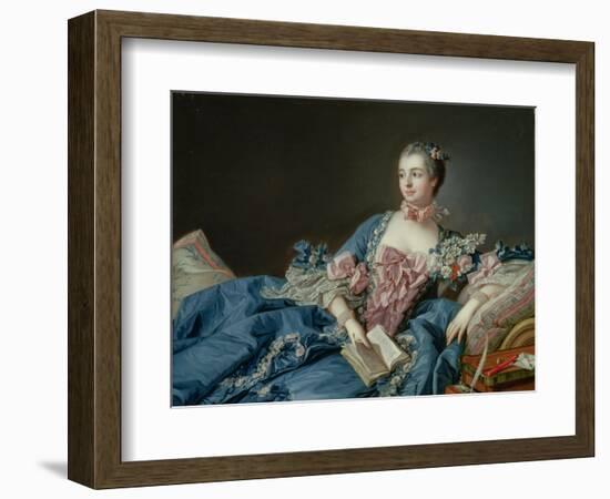 Madame De Pompadour, C.1758-Francois Boucher-Framed Giclee Print