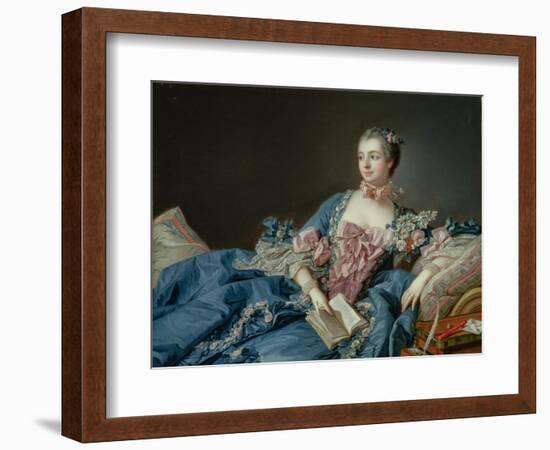 Madame De Pompadour, C.1758-Francois Boucher-Framed Giclee Print