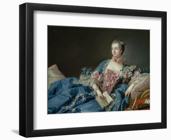 Madame De Pompadour, C.1758-Francois Boucher-Framed Giclee Print