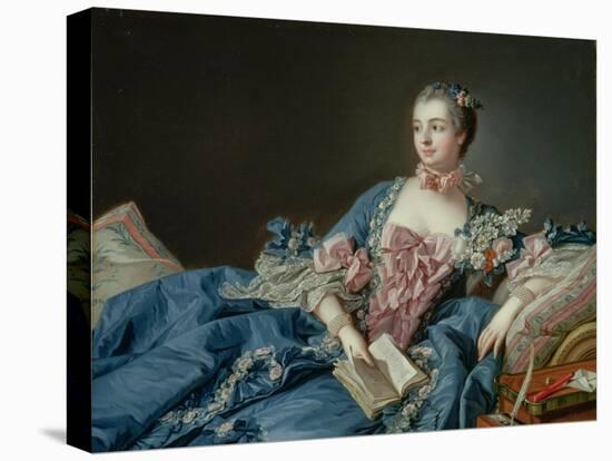 Madame De Pompadour, C.1758-Francois Boucher-Stretched Canvas