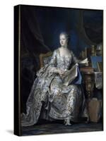 Madame de Pompadour-Maurice Quentin de La Tour-Stretched Canvas