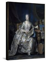 Madame de Pompadour-Maurice Quentin de La Tour-Stretched Canvas