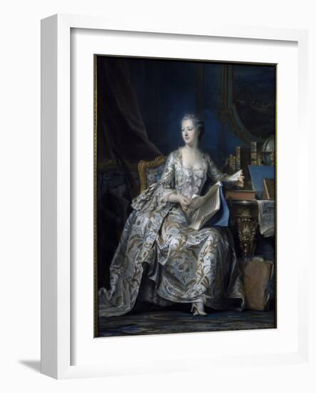 Madame de Pompadour-Maurice Quentin de La Tour-Framed Giclee Print