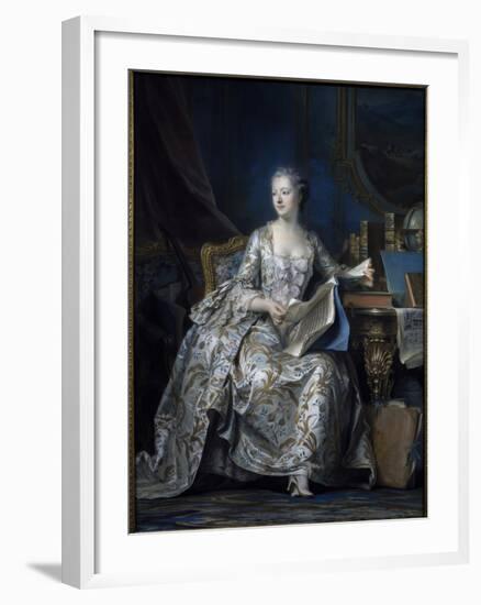 Madame de Pompadour-Maurice Quentin de La Tour-Framed Giclee Print