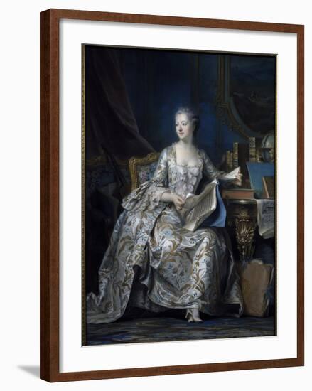 Madame de Pompadour-Maurice Quentin de La Tour-Framed Giclee Print