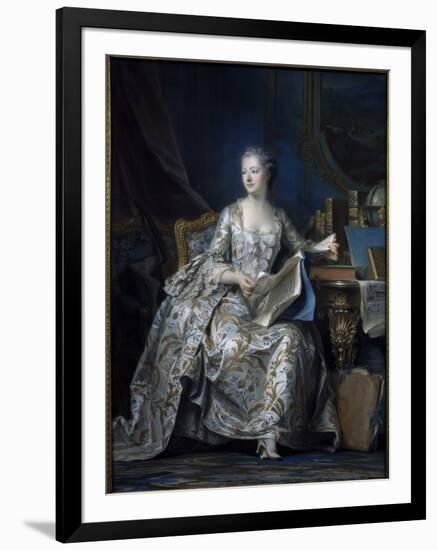 Madame de Pompadour-Maurice Quentin de La Tour-Framed Giclee Print