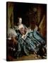 Madame De Pompadour-Francois Boucher-Stretched Canvas