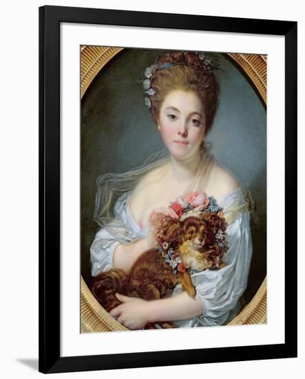 Madame De Porcin, 1774-Jean Baptiste Greuze-Framed Premium Giclee Print