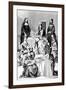 Madame De Saint-Cyr, a Nun, a Novice and Young Girls of the Four Classes (Engraving)-after Chevignard-Framed Giclee Print