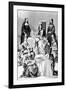 Madame De Saint-Cyr, a Nun, a Novice and Young Girls of the Four Classes (Engraving)-after Chevignard-Framed Giclee Print