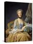 Madame De Sorquainville-Jean-Baptiste Perronneau-Stretched Canvas