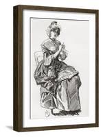 Madame Defarge. Illustration by Harry Furniss for the Charles Dickens Novel a Tale of Two Cities fr-null-Framed Giclee Print