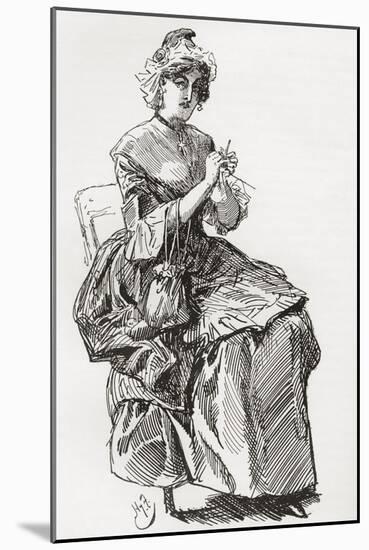 Madame Defarge. Illustration by Harry Furniss for the Charles Dickens Novel a Tale of Two Cities fr-null-Mounted Giclee Print