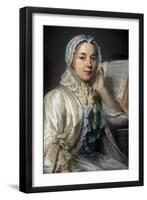 Madame Ferrand Meditating on Newton, 1753-Maurice Quentin de La Tour-Framed Giclee Print