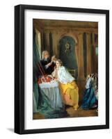 Madame Geoffrin (Marie Therese Rodet Geoffrin, 1699-1777) at Her Toilet-Nicolas Lancret-Framed Giclee Print