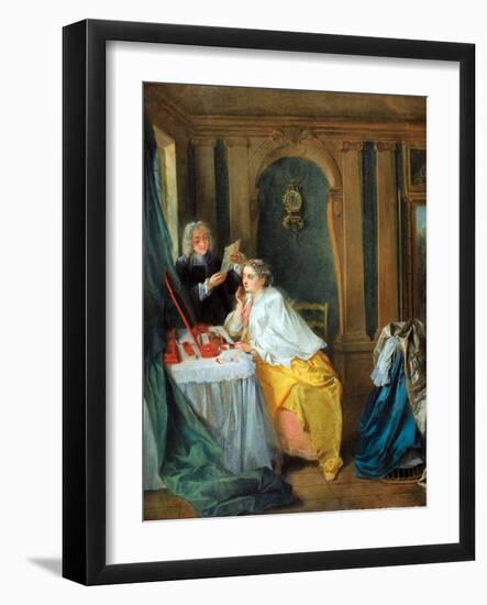 Madame Geoffrin (Marie Therese Rodet Geoffrin, 1699-1777) at Her Toilet-Nicolas Lancret-Framed Giclee Print