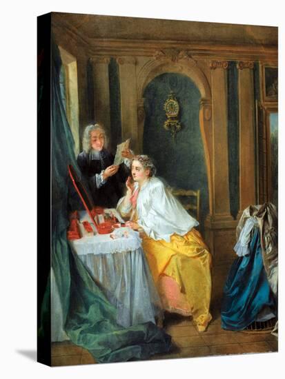 Madame Geoffrin (Marie Therese Rodet Geoffrin, 1699-1777) at Her Toilet-Nicolas Lancret-Stretched Canvas
