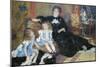 Madame Georges Charpentier and Her Children, Georgette-Berthe and Paul-Émile-Charles-Pierre-Auguste Renoir-Mounted Art Print