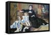 Madame Georges Charpentier and Her Children, Georgette-Berthe and Paul-Émile-Charles-Pierre-Auguste Renoir-Framed Stretched Canvas