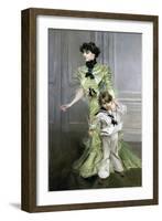 Madame Georges Hugo and Her Son Jean, 1898-Giovanni Boldini-Framed Giclee Print