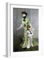 Madame Georges Hugo and Her Son Jean, 1898-Giovanni Boldini-Framed Giclee Print