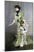 Madame Georges Hugo and Her Son Jean, 1898-Giovanni Boldini-Mounted Giclee Print