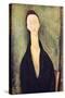 Madame Hanka Zborowska, 1918-Amedeo Modigliani-Stretched Canvas