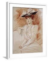 Madame Helleu Au Chapeau-Paul Cesar Helleu-Framed Giclee Print