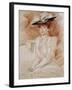 Madame Helleu Au Chapeau-Paul Cesar Helleu-Framed Giclee Print