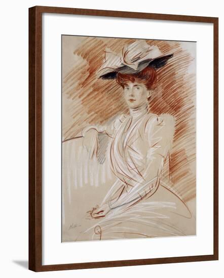 Madame Helleu Au Chapeau-Paul Cesar Helleu-Framed Giclee Print