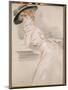 Madame Helleu in a Hat-Paul Cesar Helleu-Mounted Giclee Print