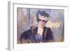 Madame Hessel Wearing a Hat Decorated with Flowers, C.1905-Eduard Fuchs-Framed Giclee Print
