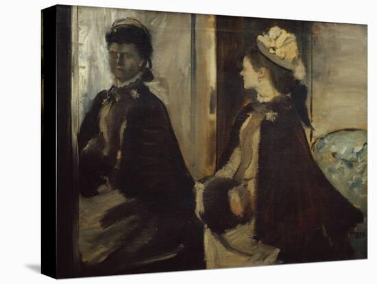 Madame Jeantaud in the Mirror-Edgar Degas-Stretched Canvas