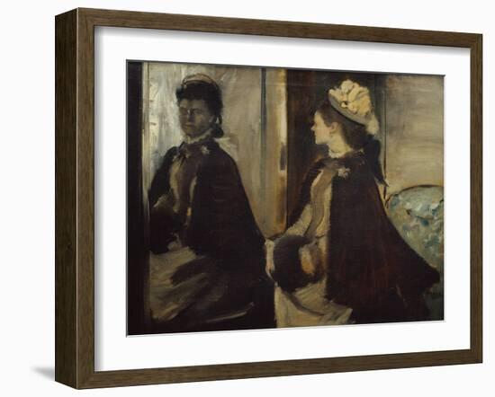 Madame Jeantaud in the Mirror-Edgar Degas-Framed Giclee Print