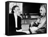 Madame Joliot-Curie and Albert Einstein-null-Framed Stretched Canvas