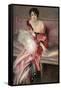 Madame Juillard' in Red, 1912-Giovanni Boldini-Framed Stretched Canvas