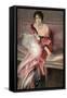 Madame Juillard' in Red, 1912-Giovanni Boldini-Framed Stretched Canvas