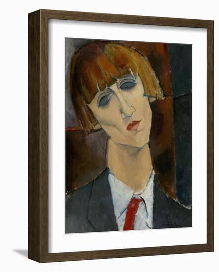 Madame Kisling, 1917-Amedeo Modigliani-Framed Art Print