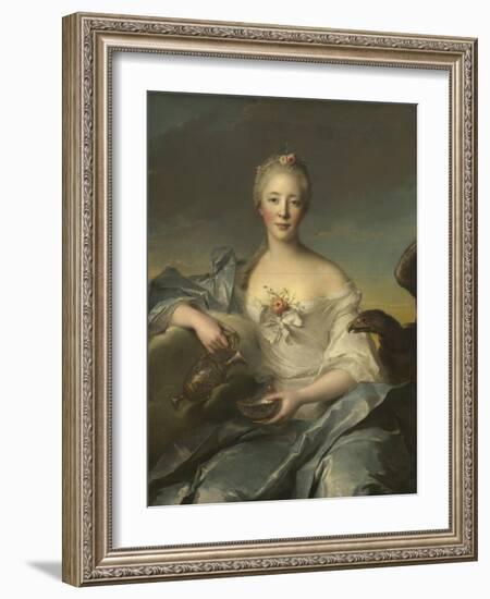 Madame Le Fevre De Caumartin as Hebe, 1753-Jean-Marc Nattier-Framed Art Print