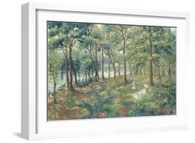 Madame Lebasque and Her Son on the Bank of the Marne; Madame Lebasque Et Sa Fille Au Bord De La…-Henri Lebasque-Framed Giclee Print