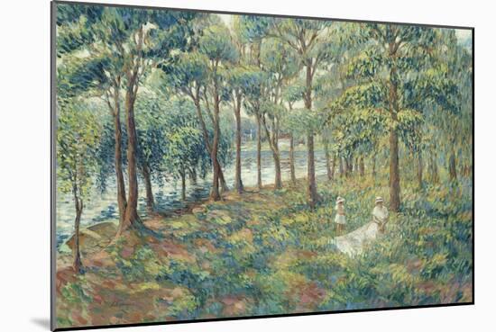 Madame Lebasque and Her Son on the Bank of the Marne; Madame Lebasque Et Sa Fille Au Bord De La…-Henri Lebasque-Mounted Giclee Print